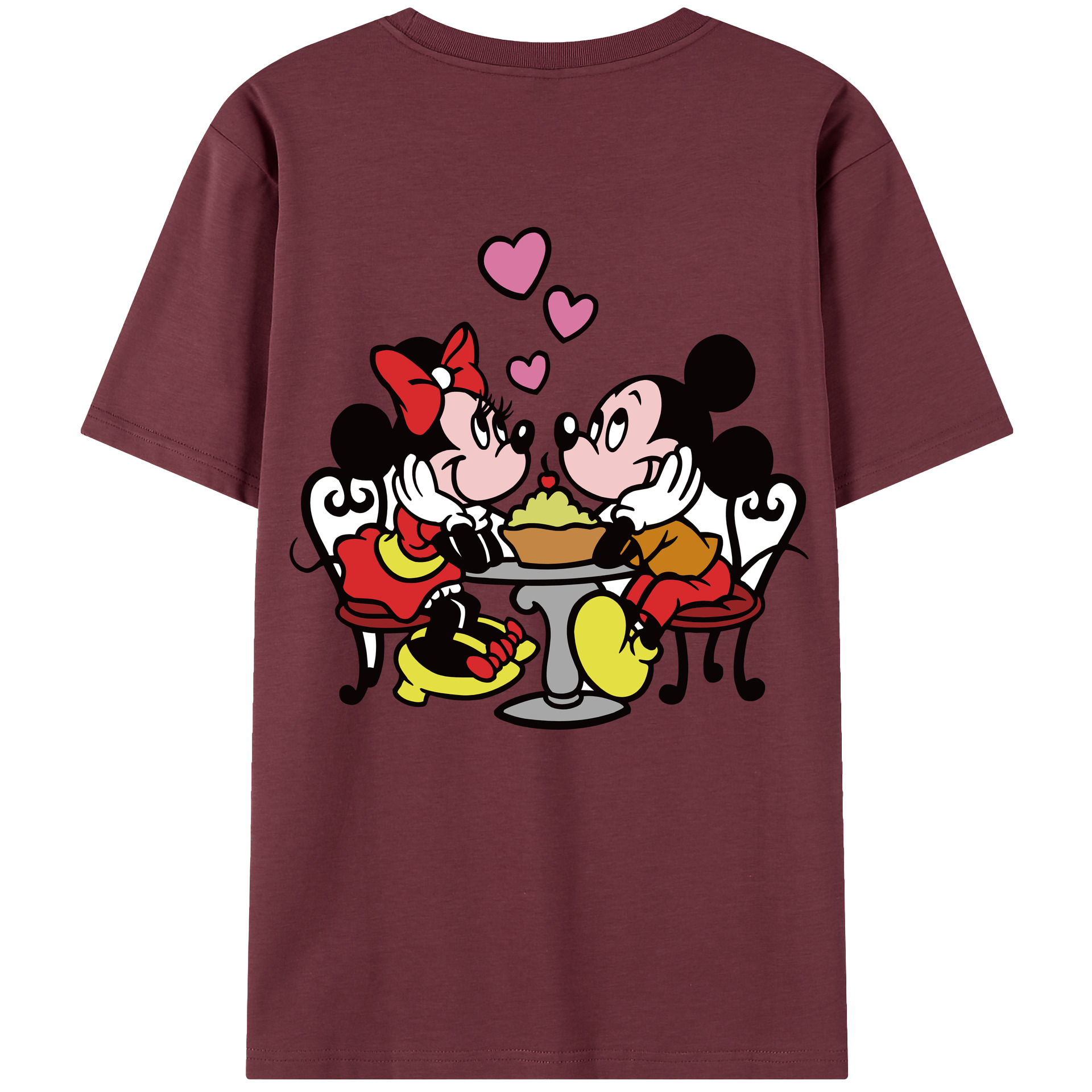 （画像用） ミッキーマウス Mickey Mouse 綿100％半袖Tシャツ（背面プリント）